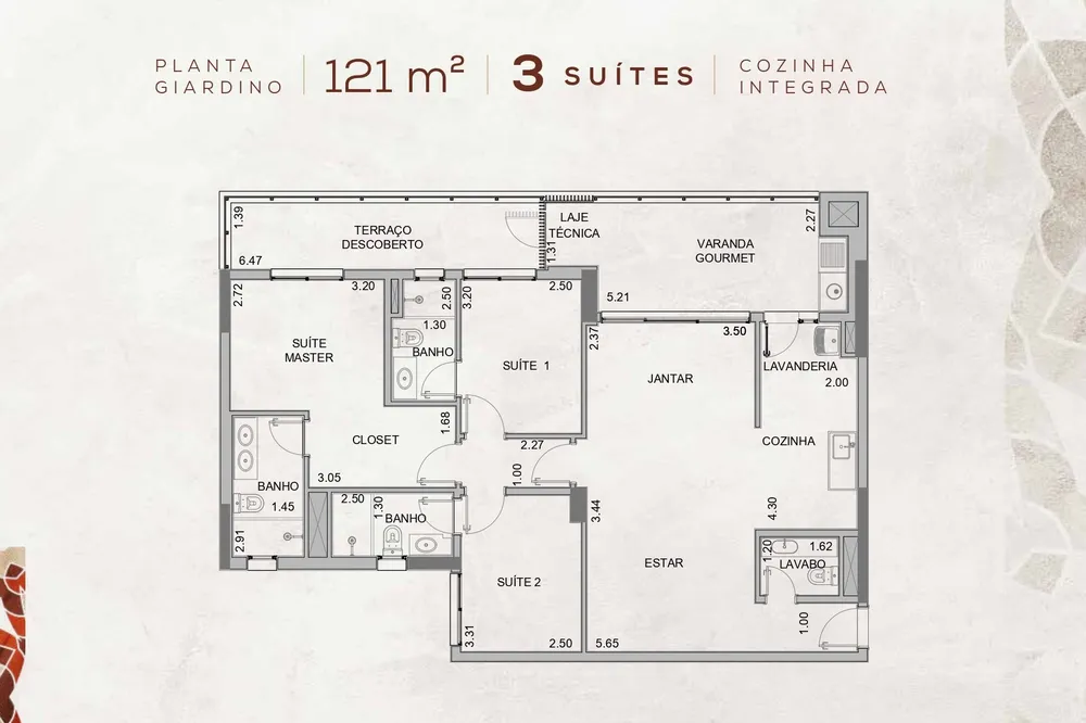 Apartamento, 3 quartos, 121 m² - Foto 3