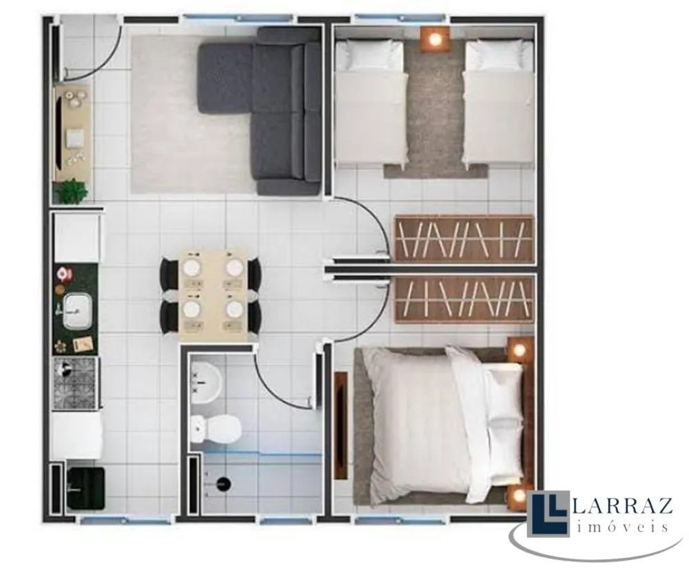 Apartamento, 2 quartos, 43 m² - Foto 2