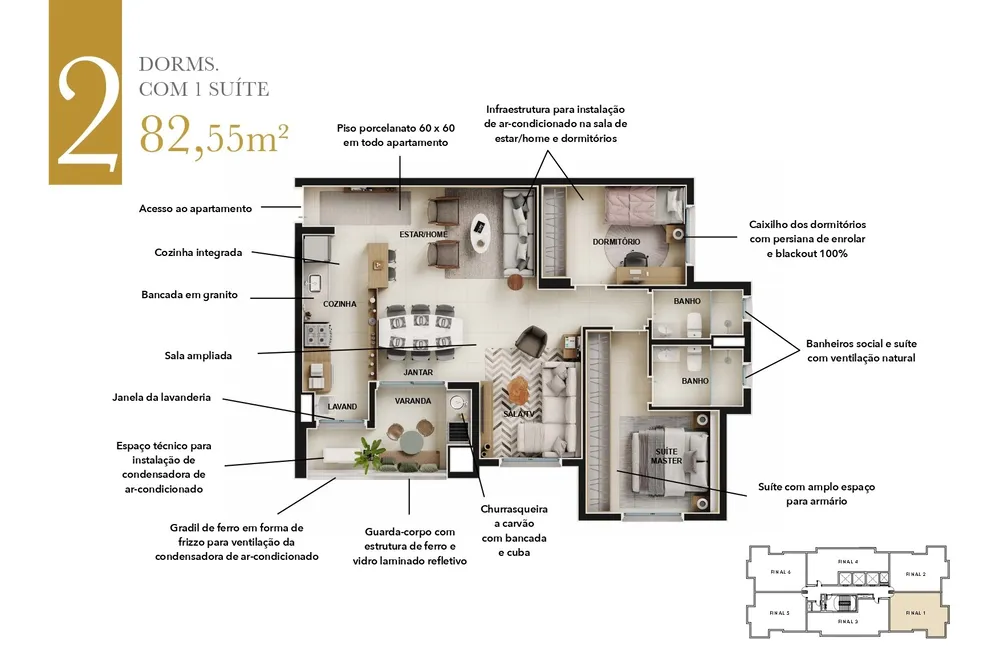 Apartamento, 3 quartos, 83 m² - Foto 4