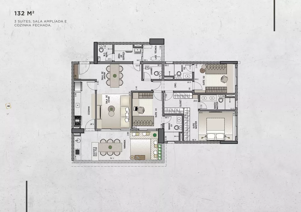 Apartamento, 3 quartos, 135 m² - Foto 3