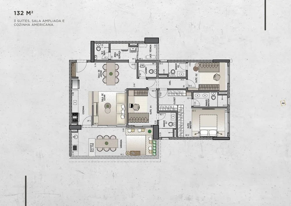 Apartamento, 3 quartos, 135 m² - Foto 8