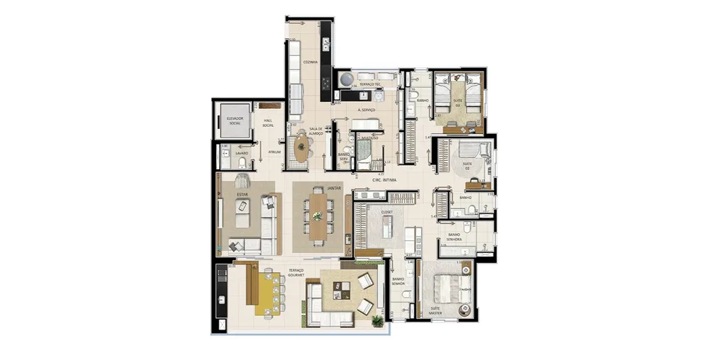 Apartamento, 4 quartos, 237 m² - Foto 8