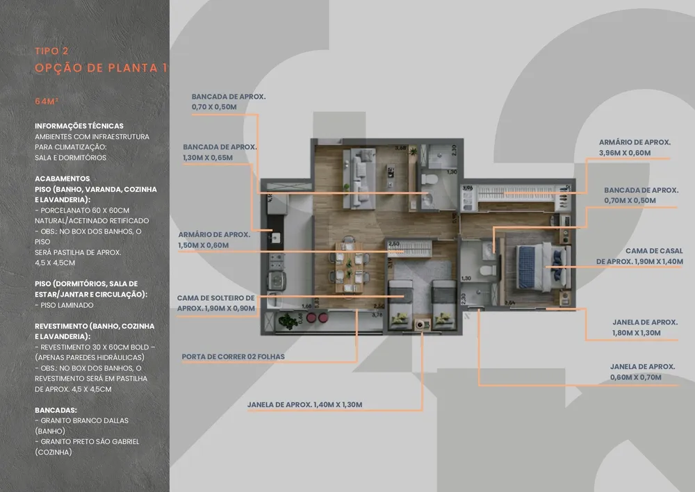 Apartamento, 2 quartos, 64 m² - Foto 14