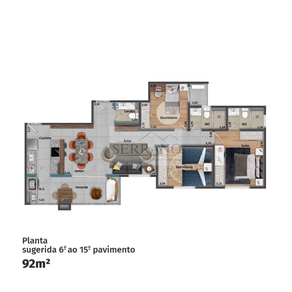 Apartamento, 3 quartos, 96 m² - Foto 5