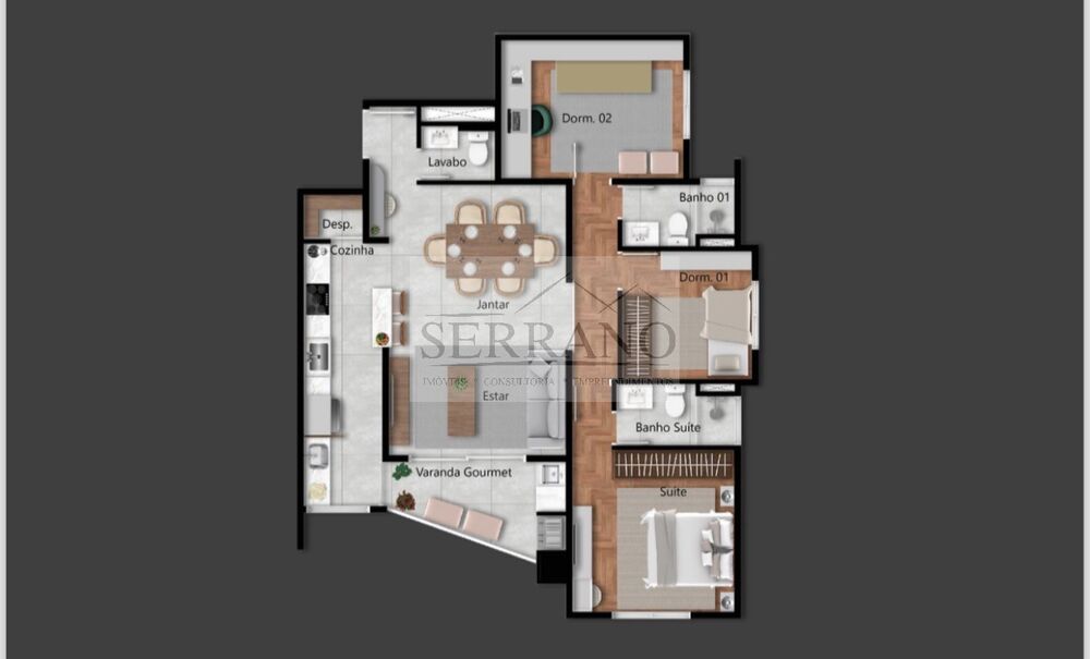 Apartamento, 3 quartos, 88 m² - Foto 3