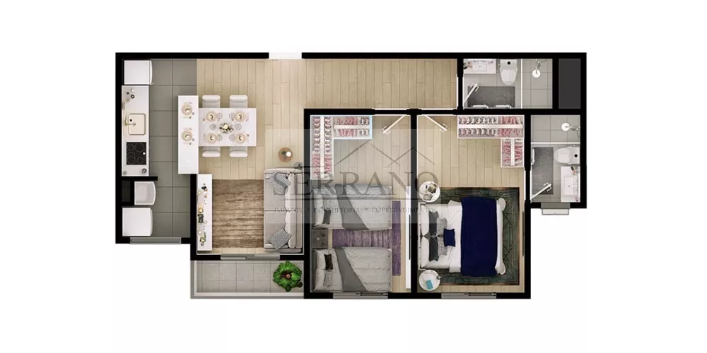 Apartamento à venda com 2 quartos, 58m² - Foto 4