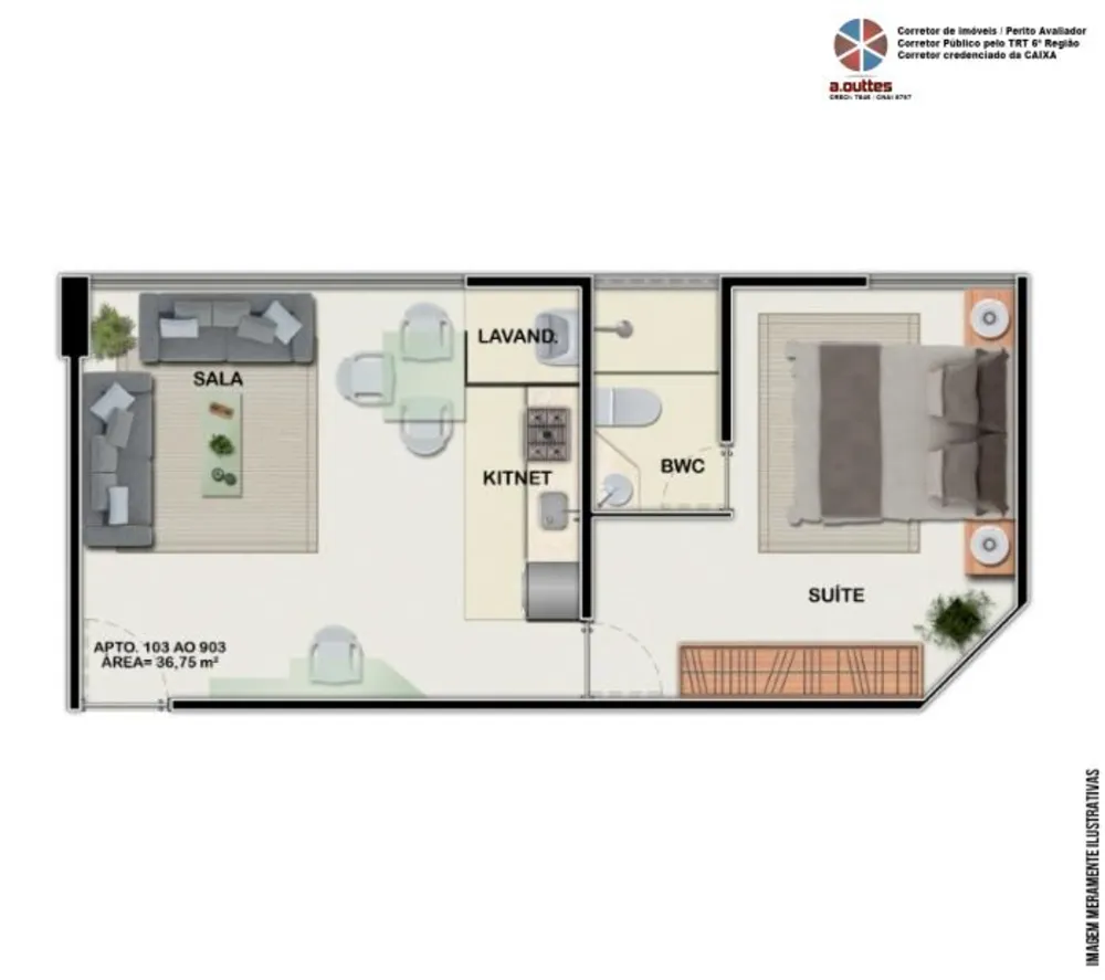 Apartamento, 1 quarto, 39 m² - Foto 5