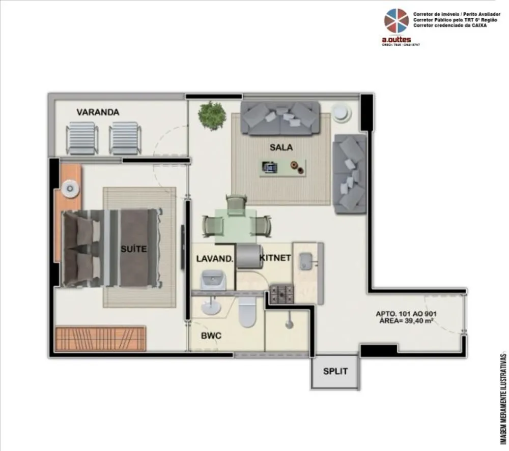 Apartamento, 1 quarto, 39 m² - Foto 8