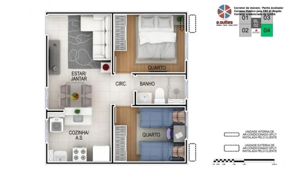 Apartamento, 2 quartos - Foto 3