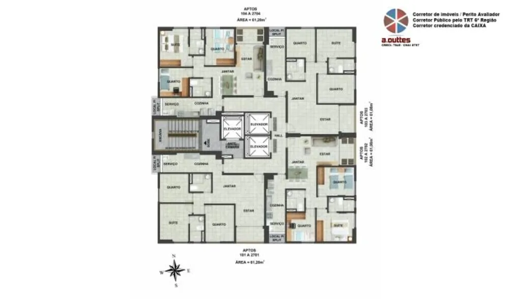 Apartamento, 3 quartos, 61 m² - Foto 5