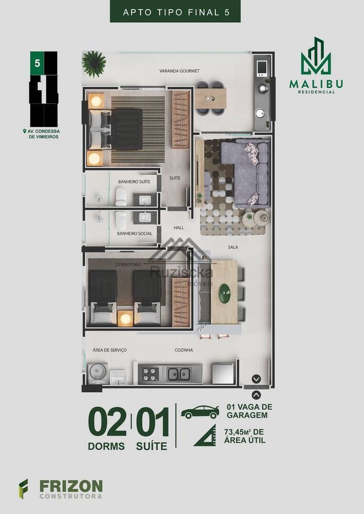 Apartamento, 2 quartos, 59 m² - Foto 4