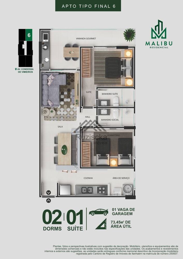 Apartamento, 2 quartos, 59 m² - Foto 5
