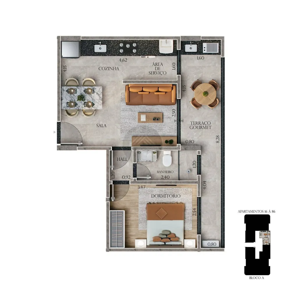 Apartamento, 1 quarto - Foto 12
