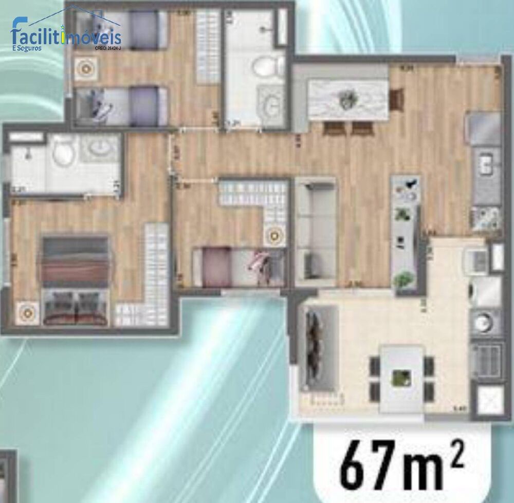 Apartamento, 3 quartos, 43 m² - Foto 8