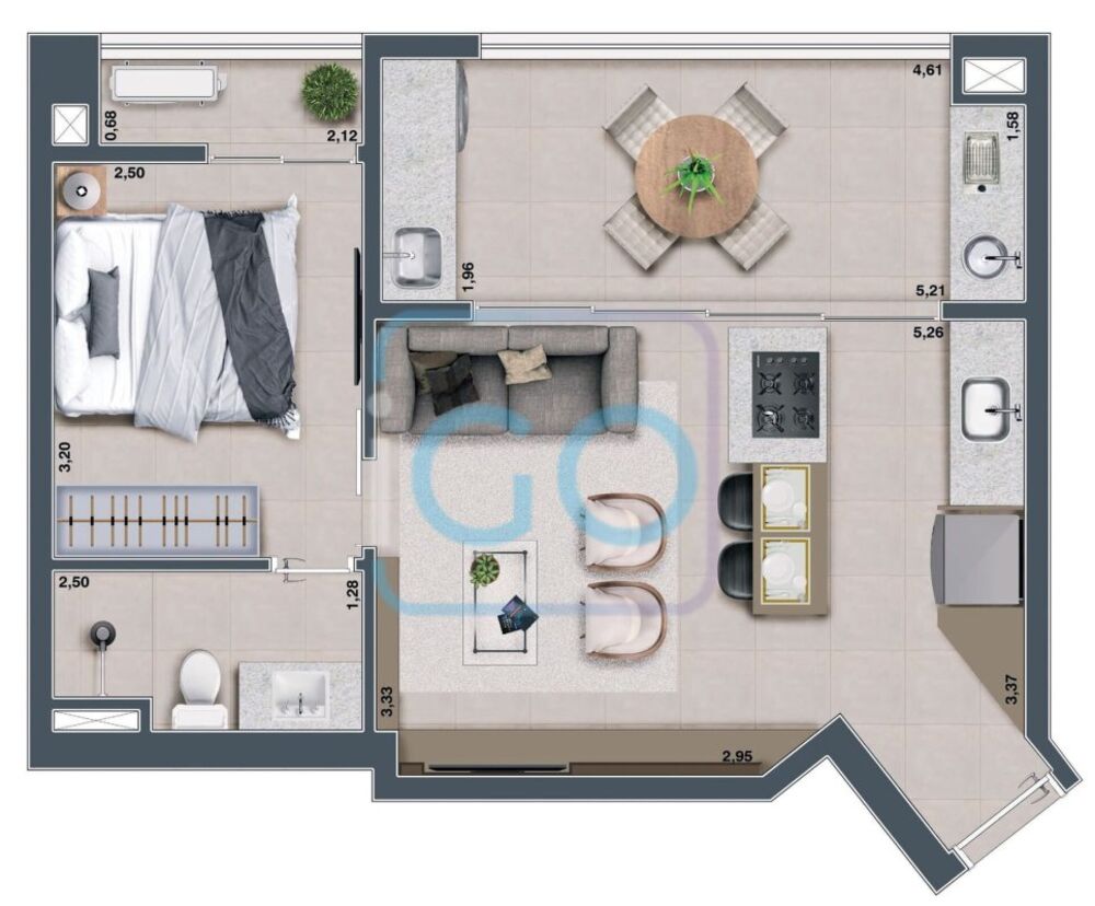 Apartamento, 1 quarto, 50 m² - Foto 17