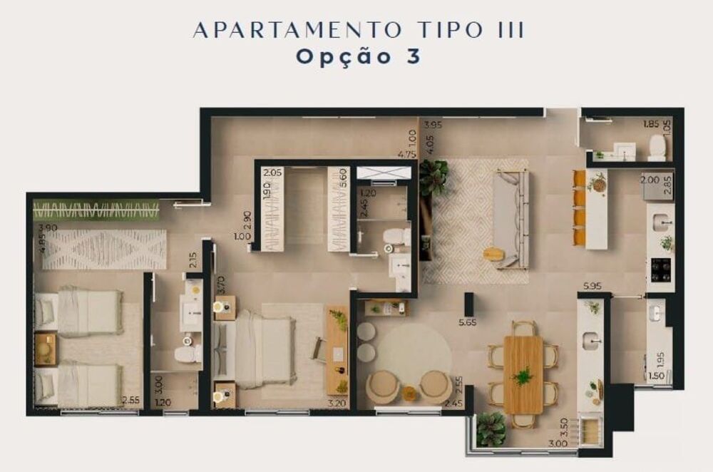 Apartamento, 2 quartos, 99 m² - Foto 2