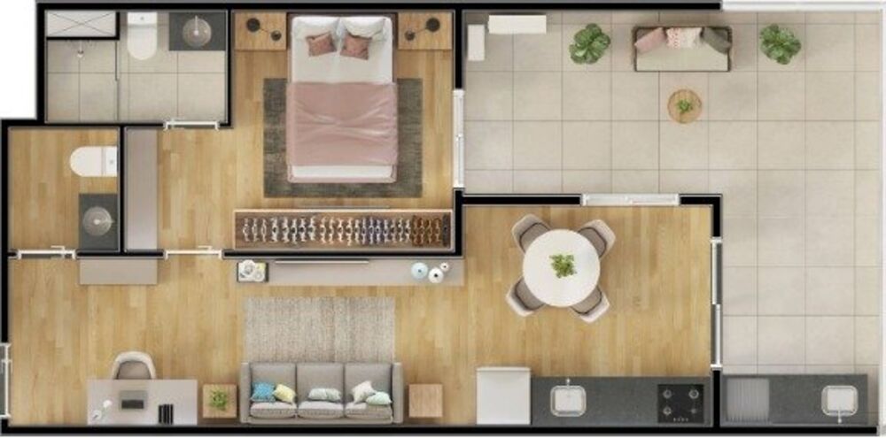 Apartamento, 1 quarto, 48 m² - Foto 2