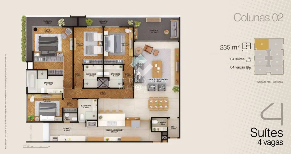 Apartamento, 4 quartos, 235 m² - Foto 11