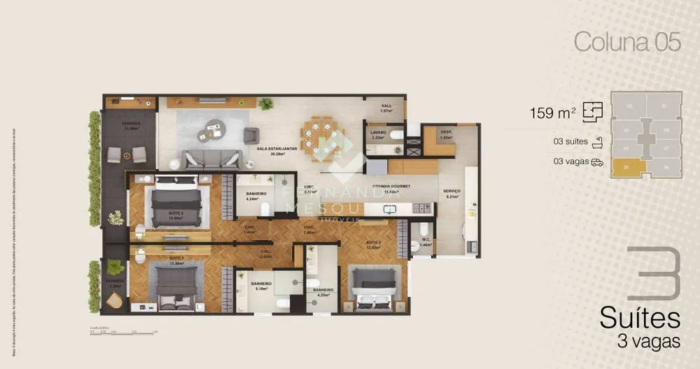 Apartamento, 3 quartos, 159 m² - Foto 6