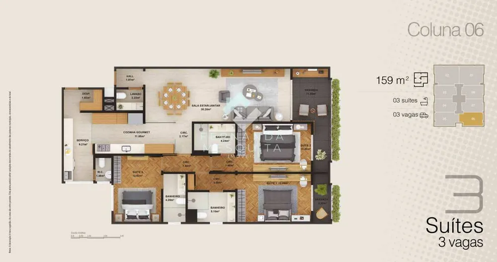 Apartamento, 3 quartos, 159 m² - Foto 7