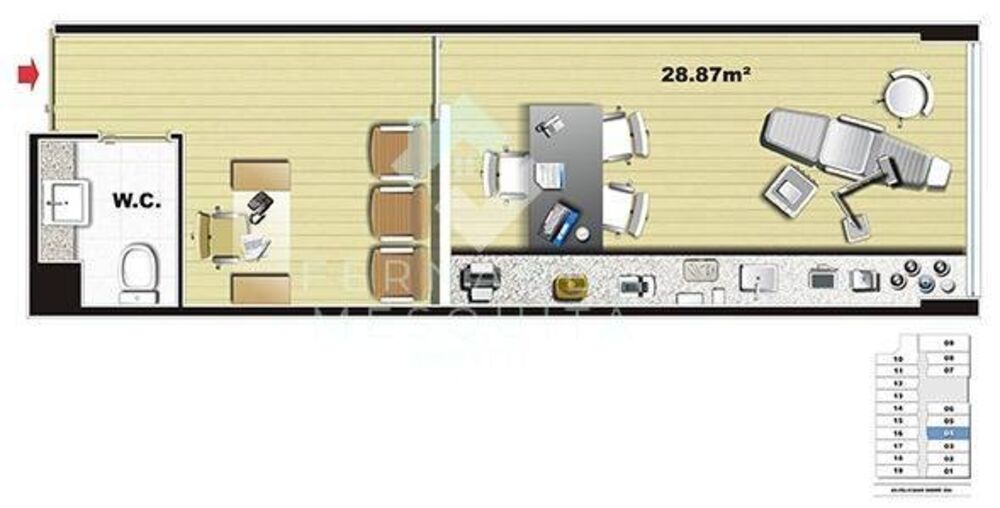 Sala-Conjunto, 29 m² - Foto 3