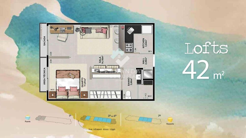 Apartamento à venda com 1 quarto, 42m² - Foto 5