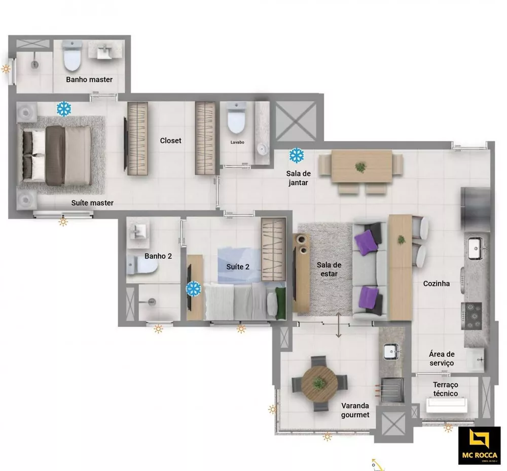 Apartamento, 2 quartos, 72 m² - Foto 4