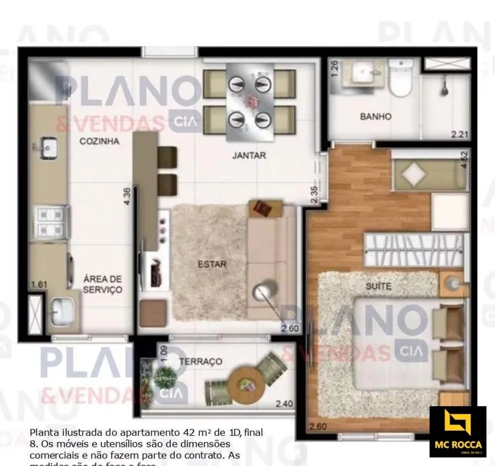 Apartamento, 1 quarto, 42 m² - Foto 4