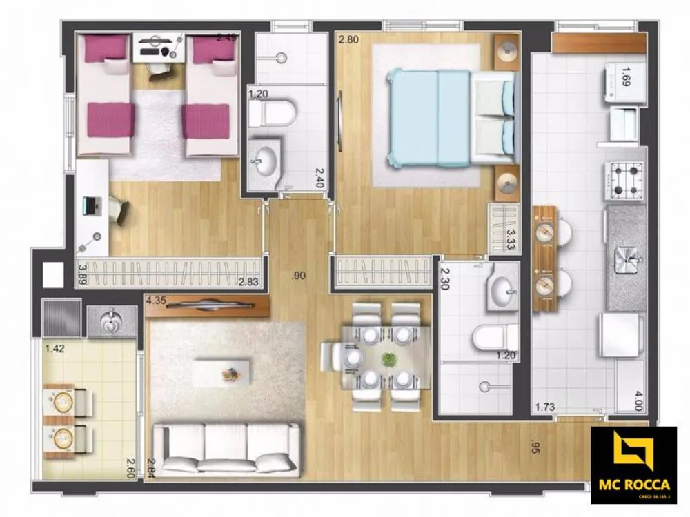 Apartamento, 2 quartos, 66 m² - Foto 11