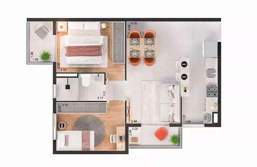 Apartamento, 2 quartos, 46 m² - Foto 12