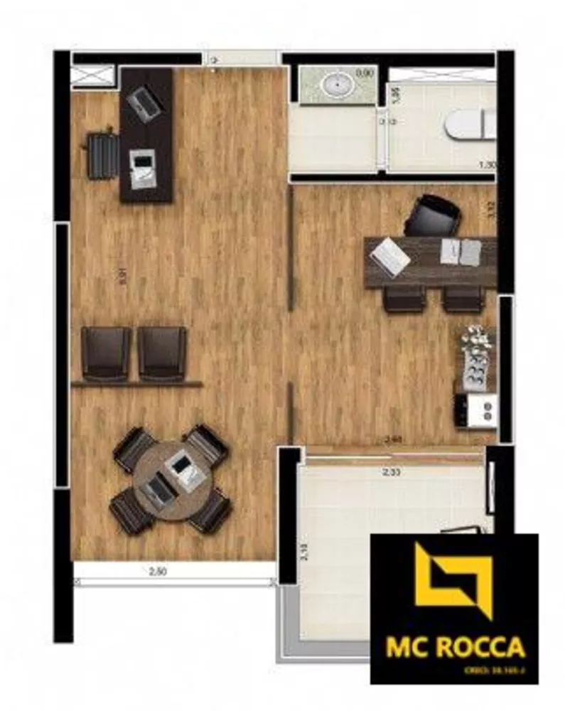 Sala-Conjunto, 33 m² - Foto 3