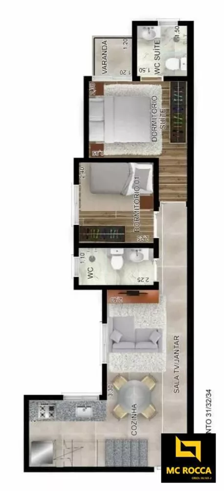 Cobertura, 2 quartos, 91 m² - Foto 3