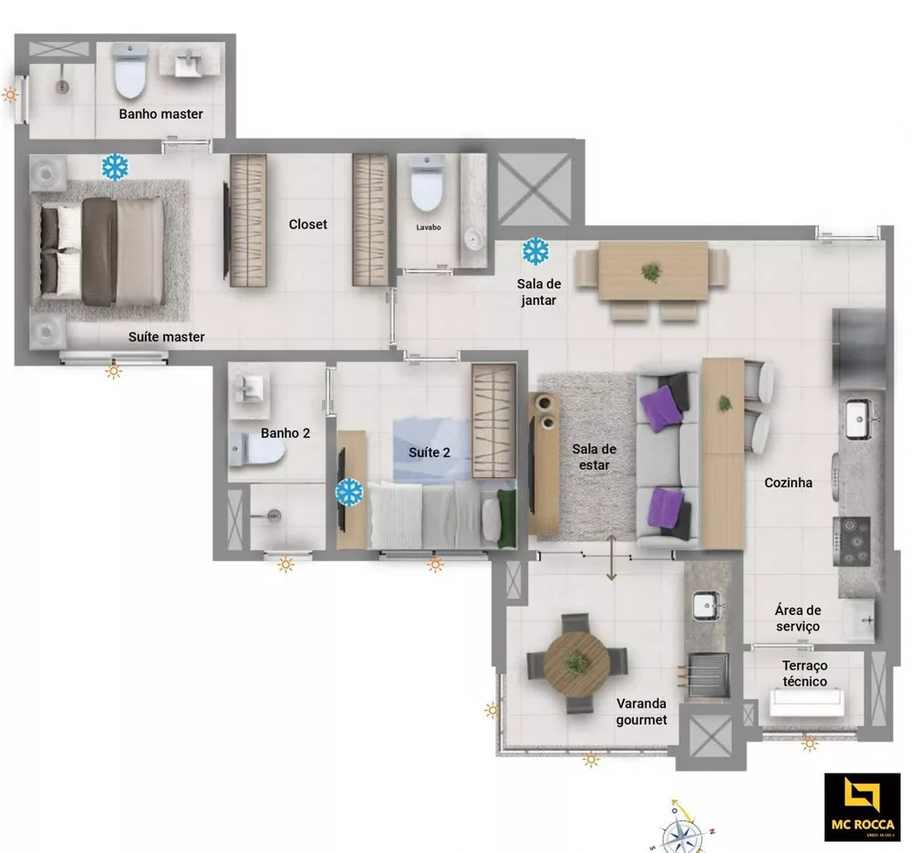 Apartamento, 2 quartos, 72 m² - Foto 1