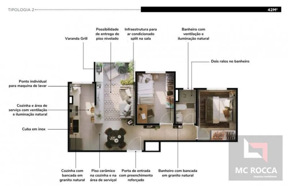 Apartamento, 2 quartos, 42 m² - Foto 14