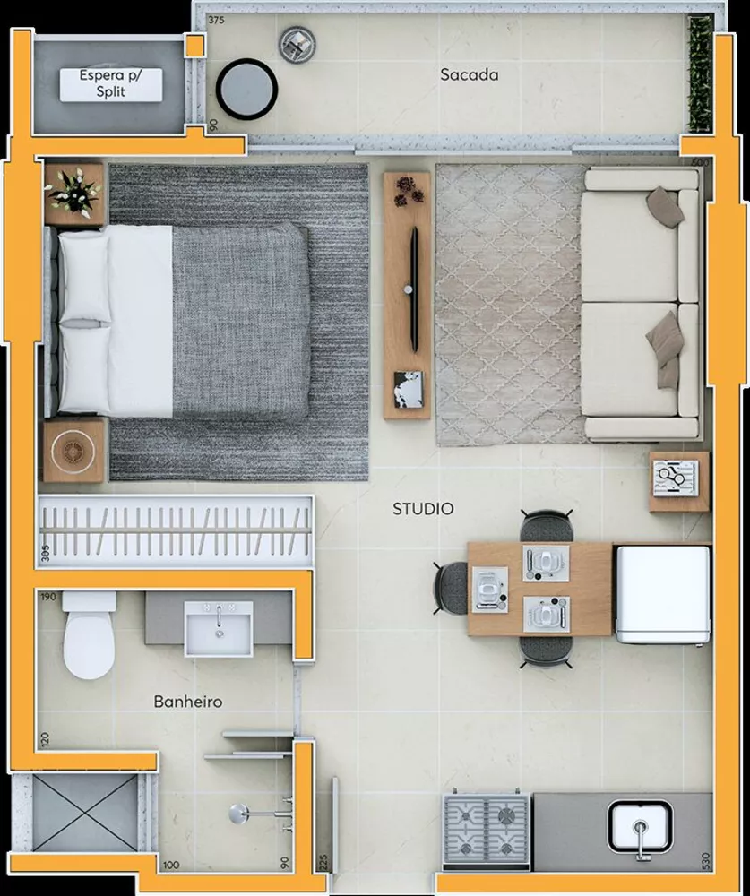 Apartamento, 1 quarto, 32 m² - Foto 1