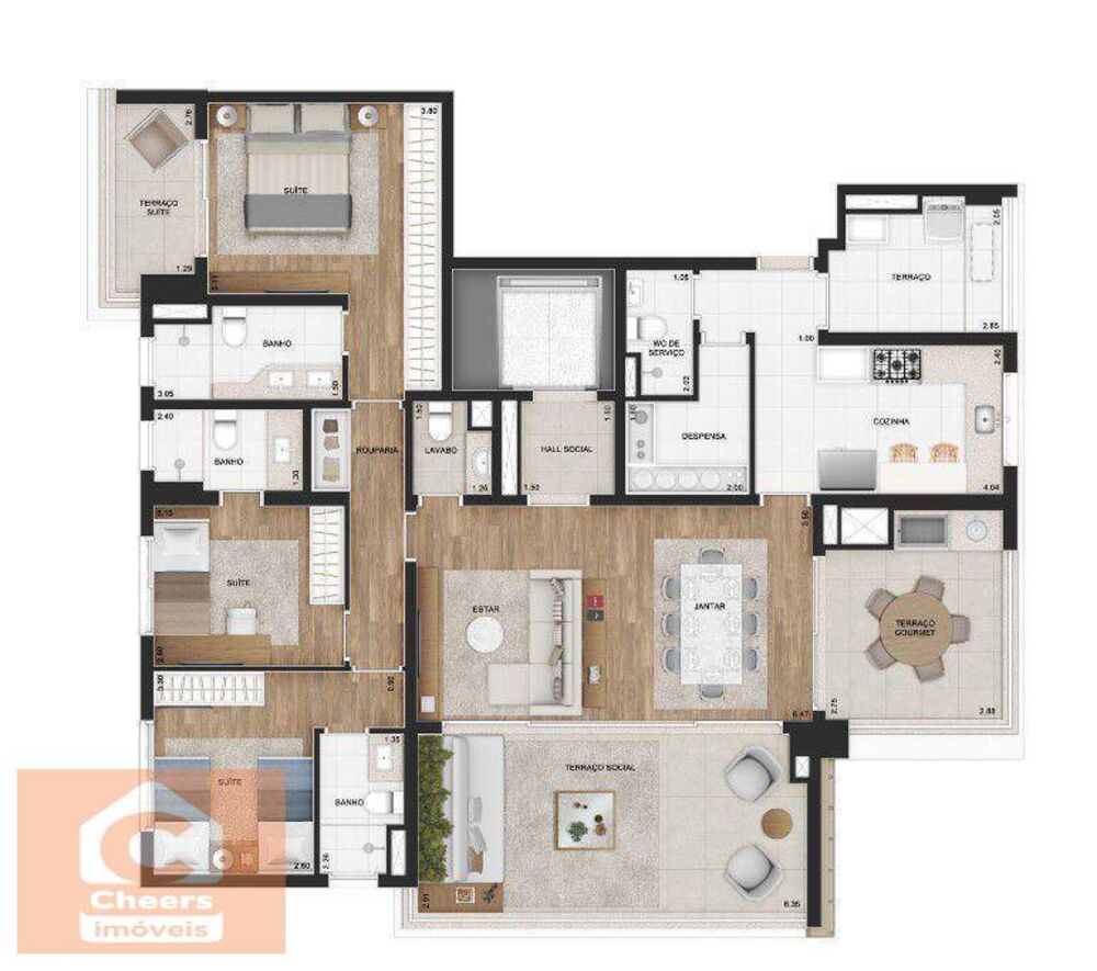 Apartamento, 4 quartos, 157 m² - Foto 1