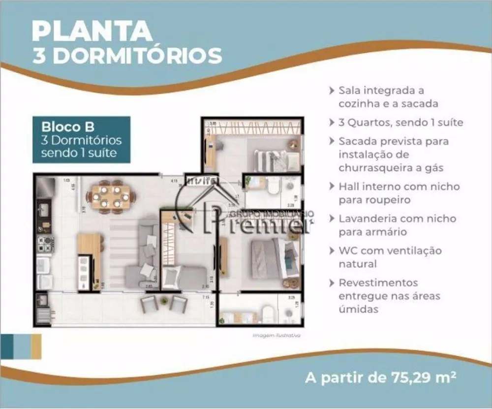 Apartamento, 3 quartos, 75 m² - Foto 4