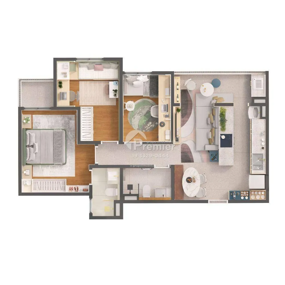 Apartamento, 3 quartos, 63 m² - Foto 8