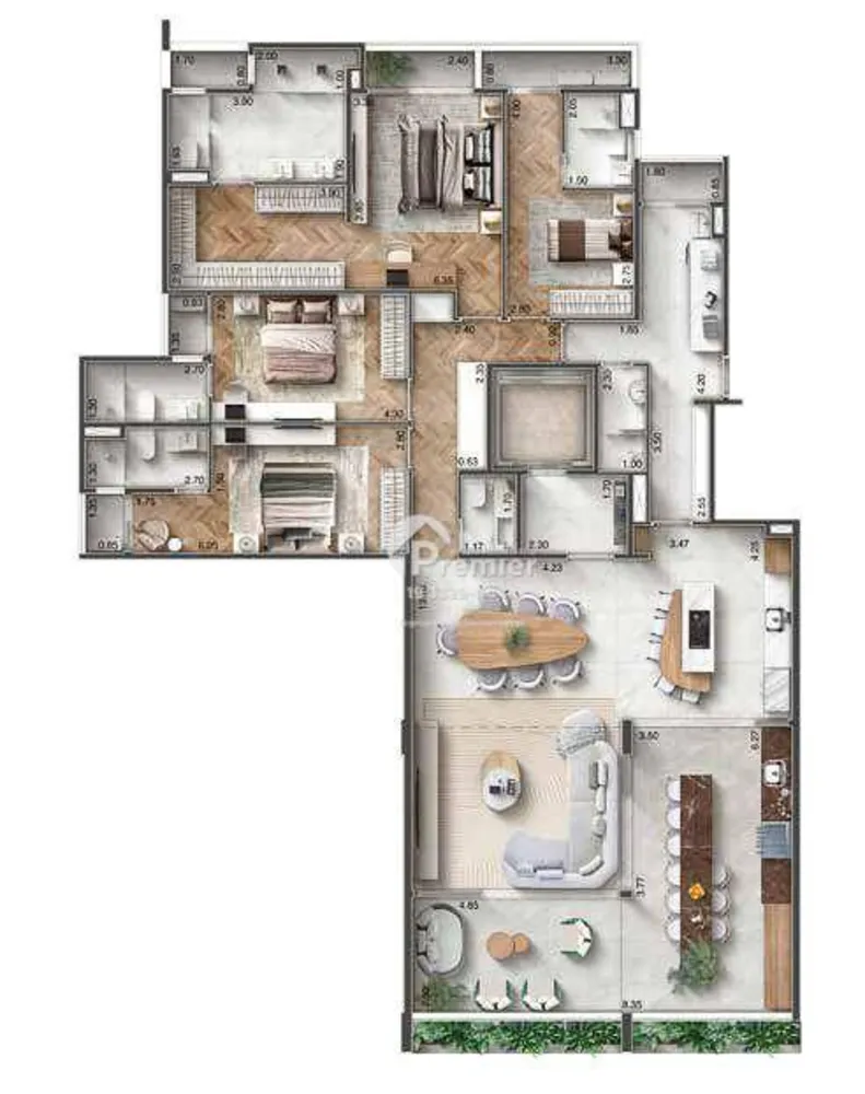 Apartamento, 4 quartos, 225 m² - Foto 2