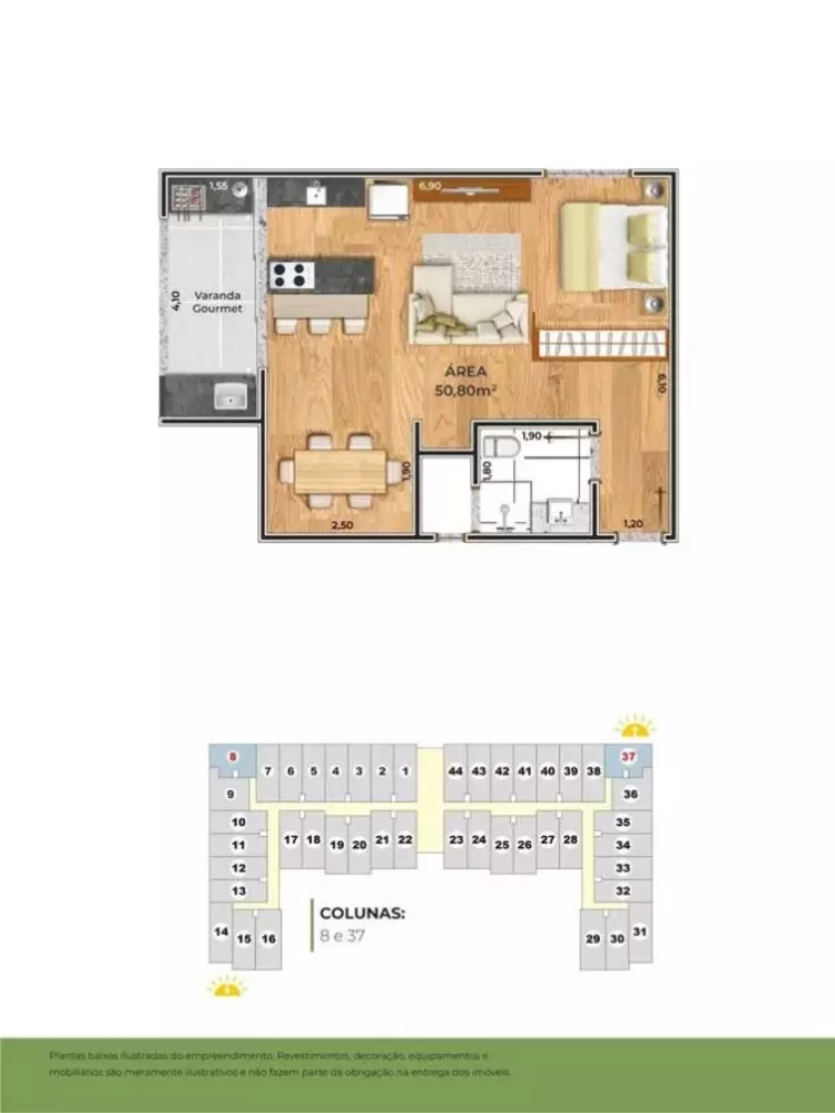 Apartamento, 1 quarto, 50 m² - Foto 3