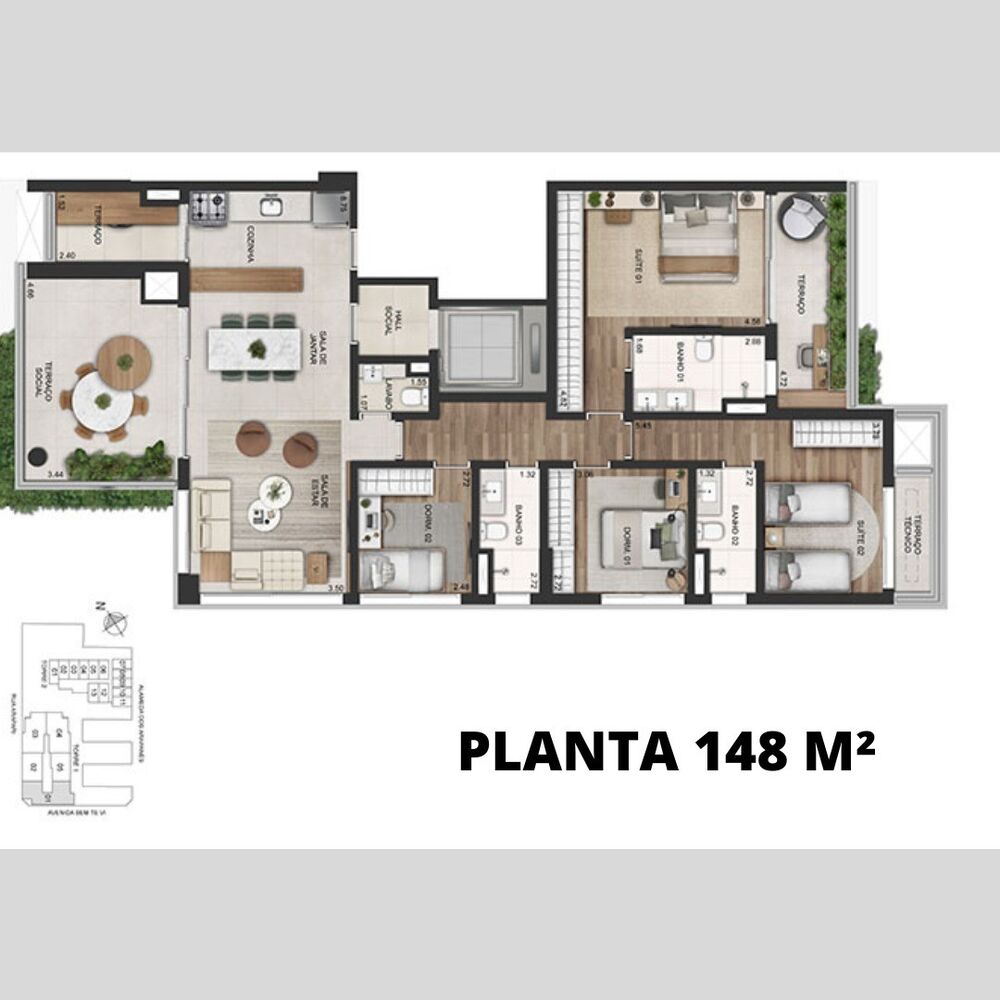 Apartamento, 4 quartos, 149 m² - Foto 19