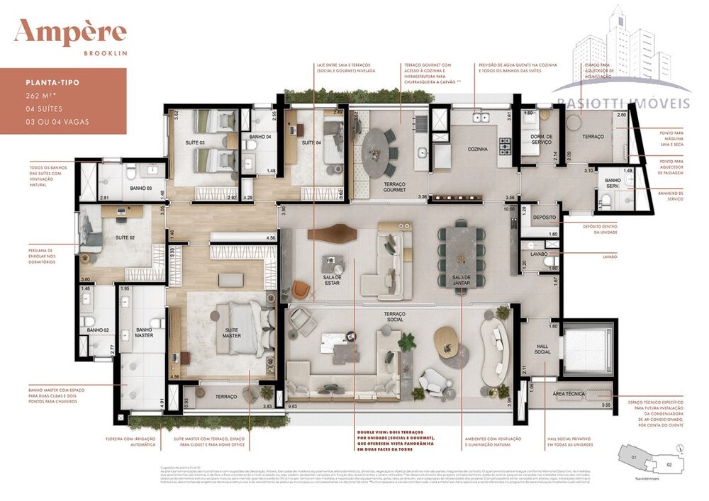 Apartamento, 4 quartos, 262 m² - Foto 4