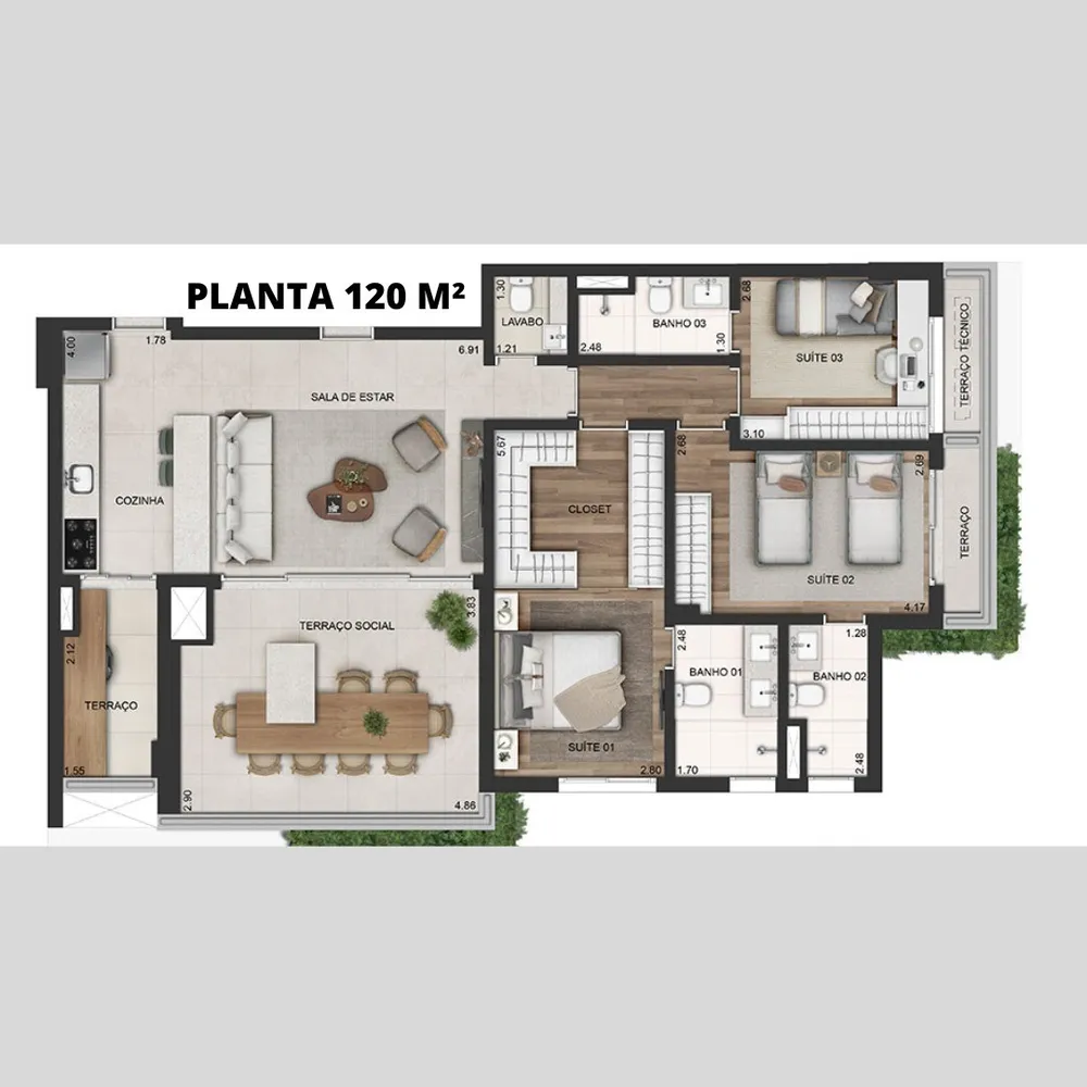 Apartamento, 3 quartos, 123 m² - Foto 16