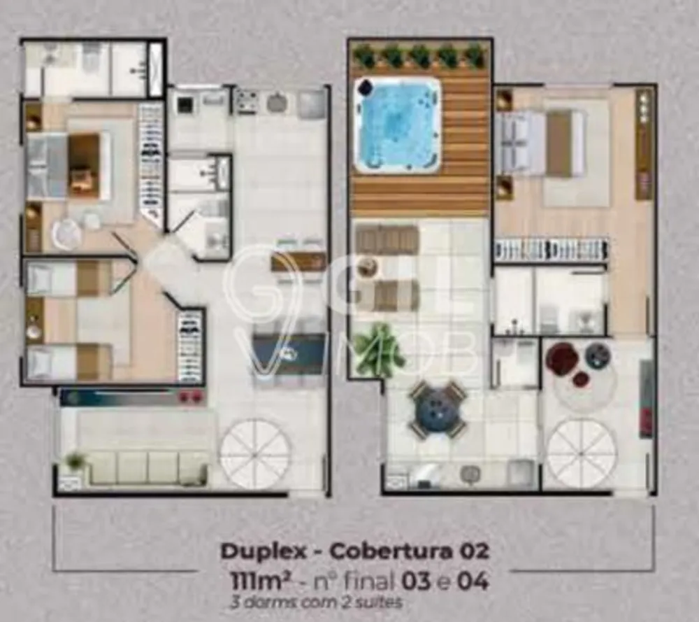 Apartamento, 3 quartos, 111 m² - Foto 1