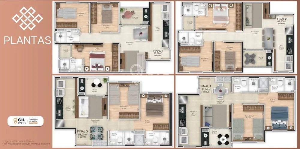 Apartamento, 3 quartos, 69 m² - Foto 8
