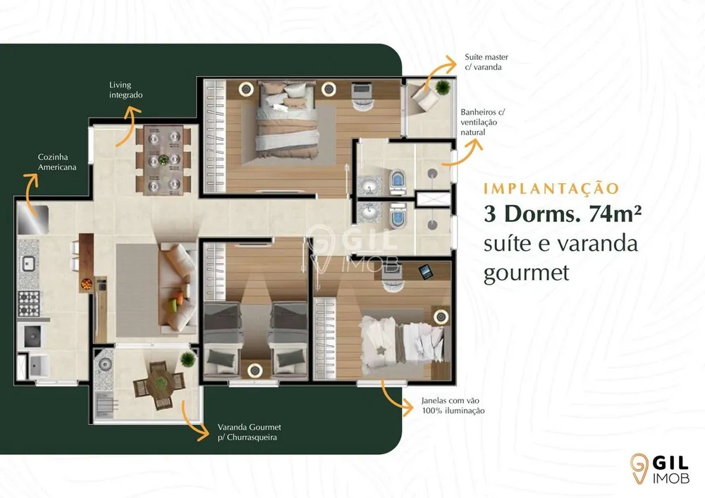 Apartamento, 2 quartos, 66 m² - Foto 10