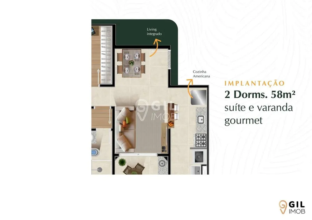 Apartamento, 2 quartos, 66 m² - Foto 7