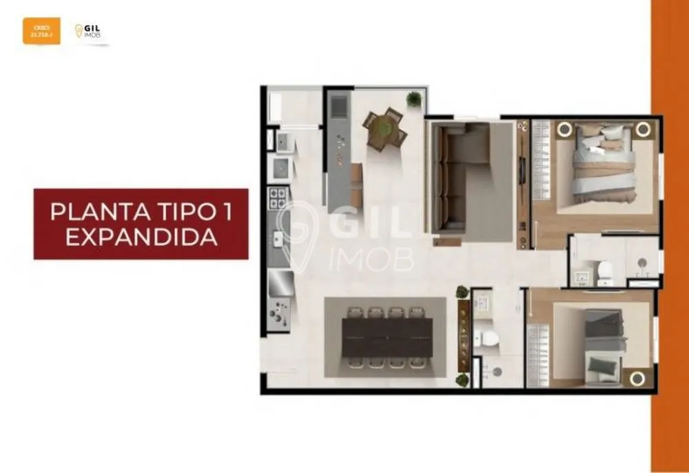 Apartamento, 3 quartos, 76 m² - Foto 1