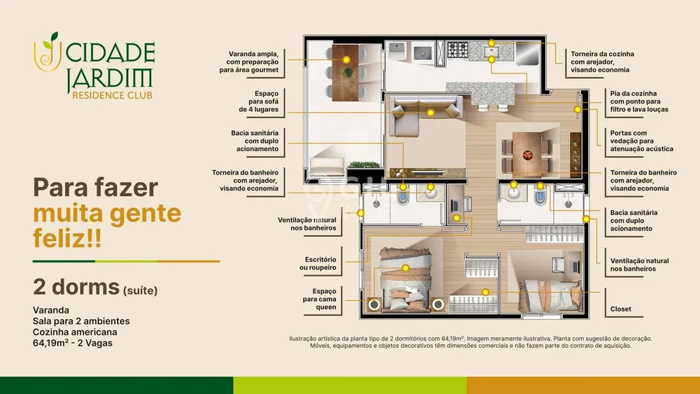 Apartamento, 2 quartos, 64 m² - Foto 16