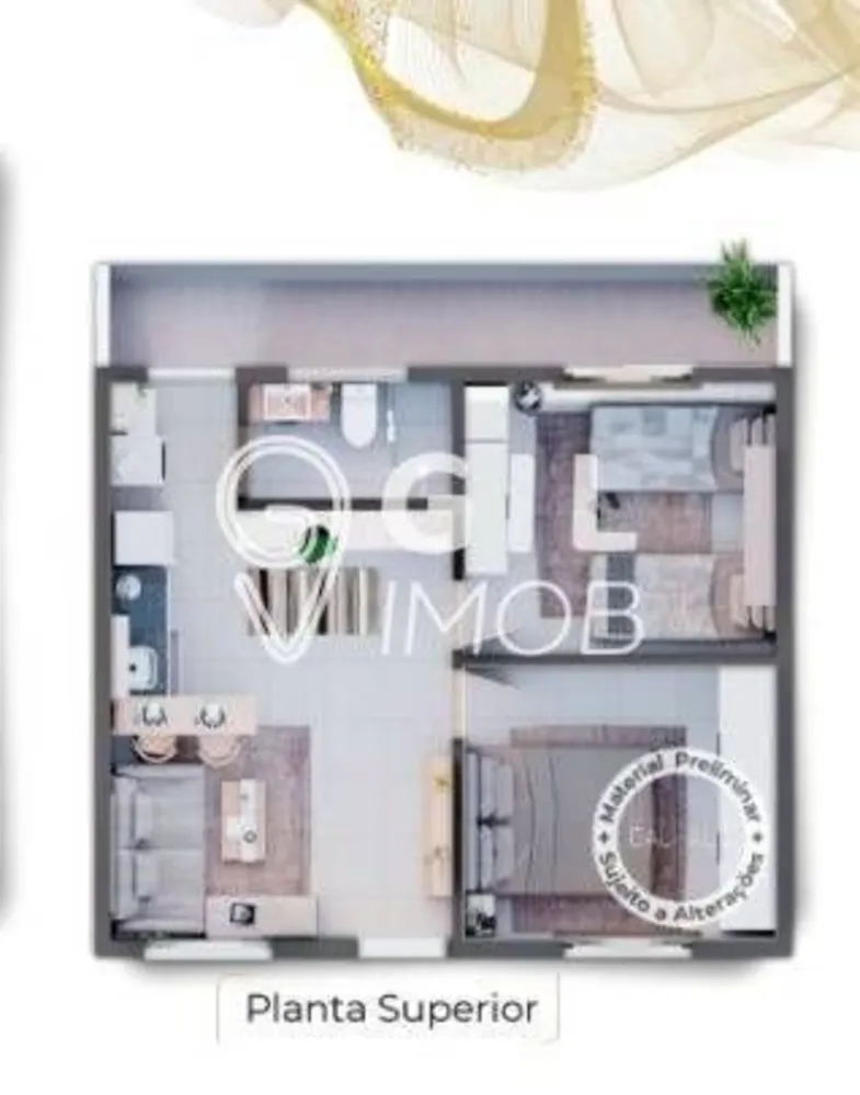 Casa de Condomínio, 2 quartos - Foto 1